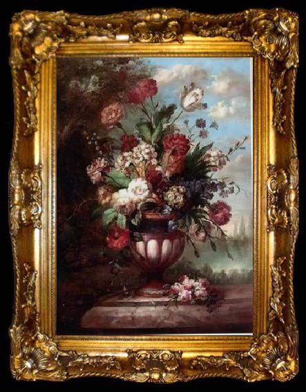 framed  unknow artist Floral, beautiful classical still life of flowers.069, ta009-2